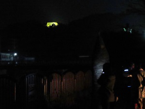 ライトアップされた米子城跡その2